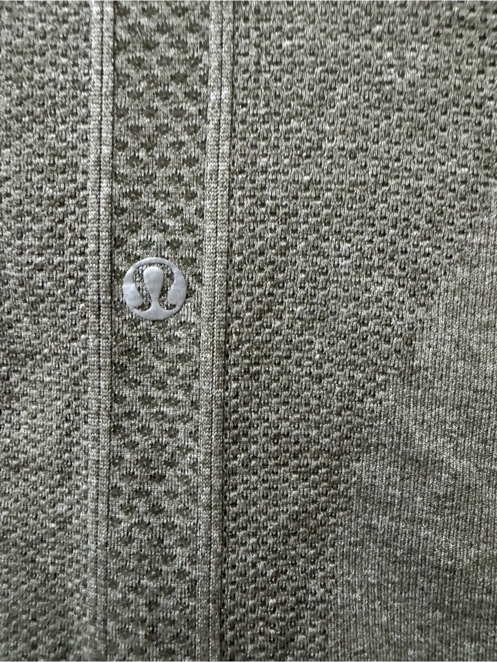 lululemon athletica Olive Green Half-Zip Long Sleeve Top